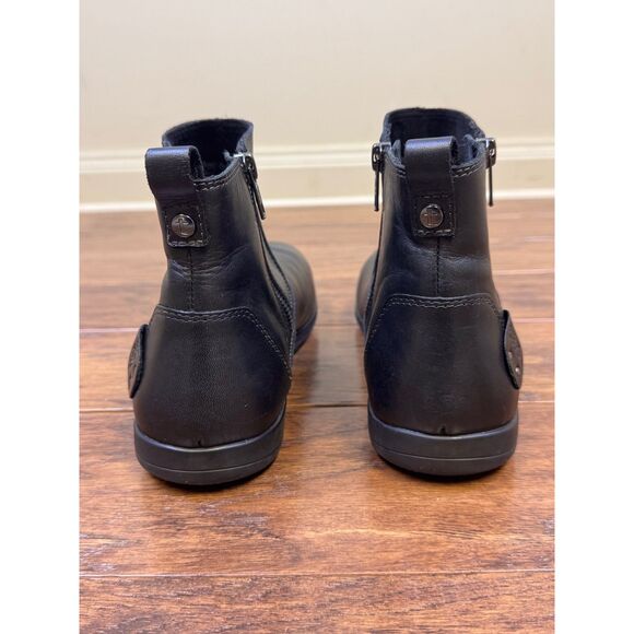 TAOS Select Black Leather Ankle Booties, Double Zip, Sz 10 - Picture 4 of 12